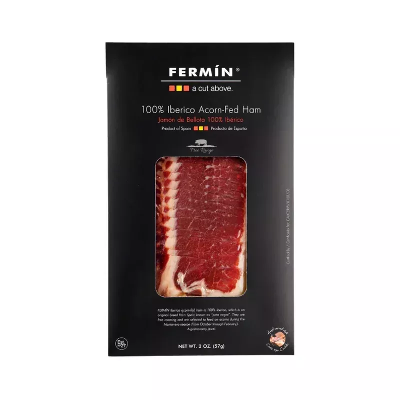 100% Iberico Acorn-Fed Ham 'Jamon de Bellota' 2oz - Fermin
