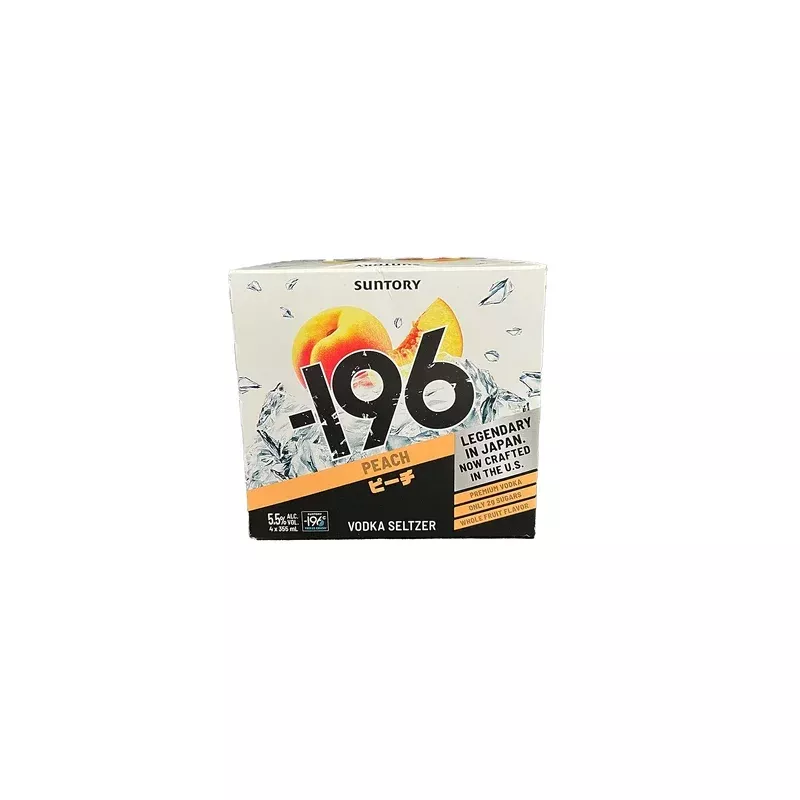 -196 Peach Vodka Seltzer 4 Pack