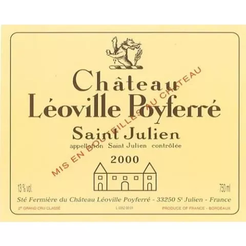 2000 Chateau Leoville Poyferre - St. Julien