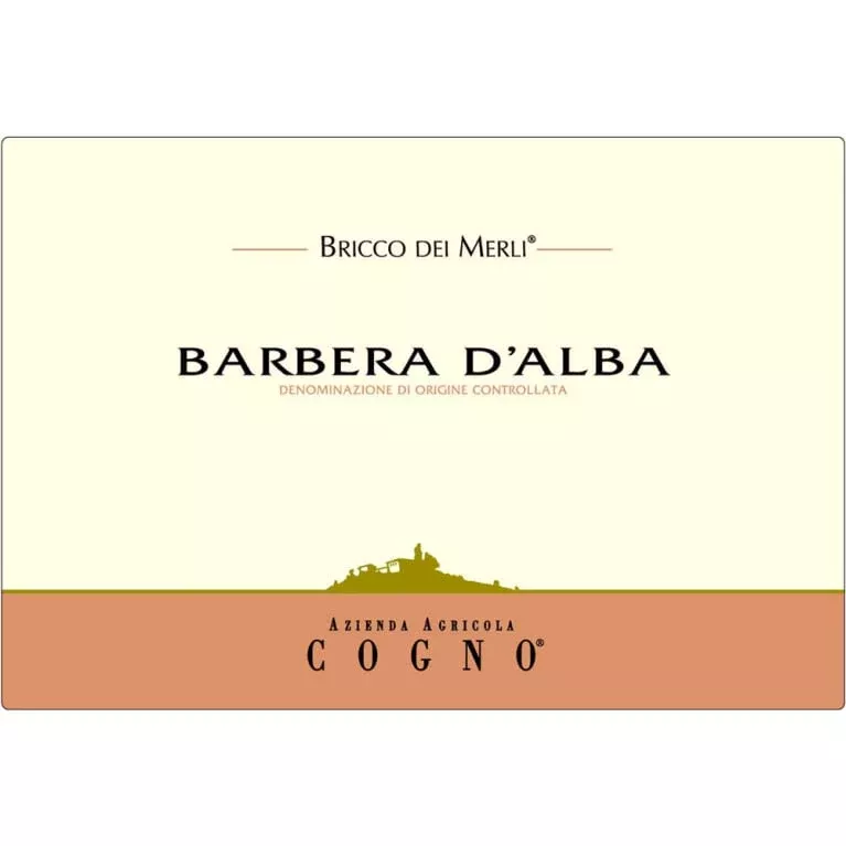 2019 Cogno, Elvio Barbera d'Alba Bricco dei Merli