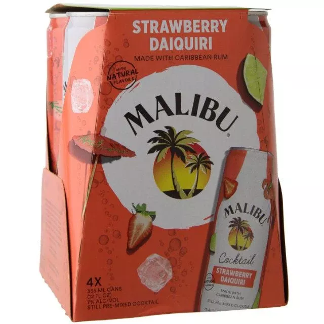 Malibu Strawberry Daiquiri RTD Cocktail 4pk