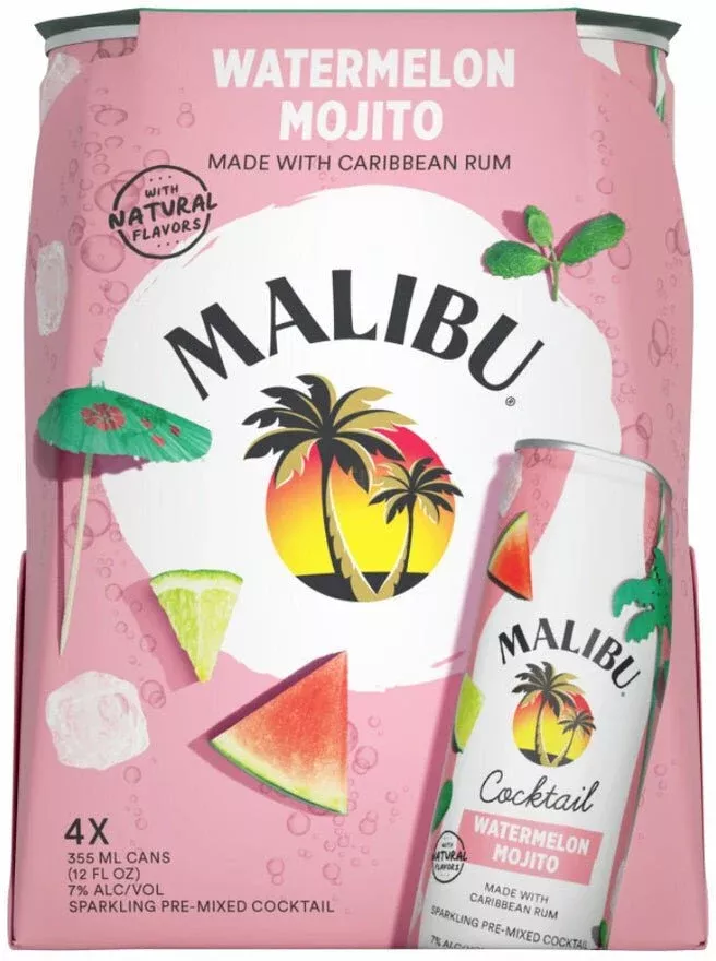 Malibu Watermelon Mojito RTD Cocktail 4pk